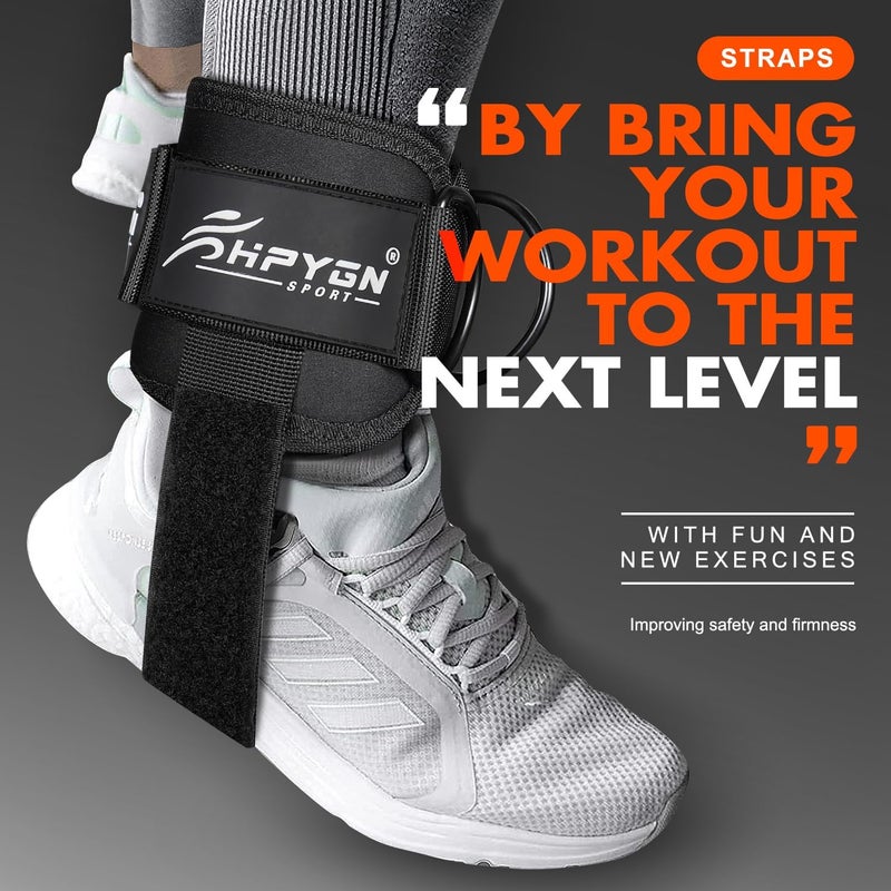 HPYGN Ankle Strap for Cable Machine, Padded Ankle Straps for Cable Machine Kickbacks, Glute Workouts, Leg Extensions, Curls, Booty Hip Abductors Exercise, Adjustable Comfort Ankle Cuff for Gym - Image 4